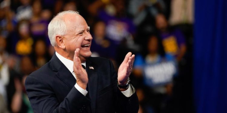 ‘Bringing back the joy’: Walz’s first day keeps Democrats’ buzz going