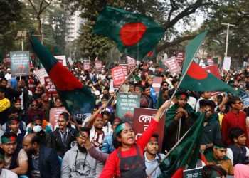 Thousands march in Bangladesh to mark student-led uprising that ousted Prime Minister Hasina