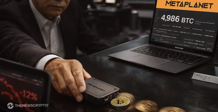 Metaplanet Moves 4,986 BTC to New Wallets; Stock Drops 12%