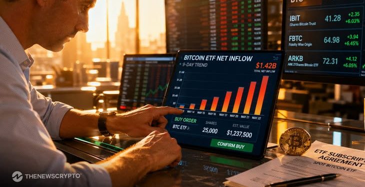 US Spot Bitcoin ETFs Extend 9-Day Inflow Streak Amid Investor Confidence