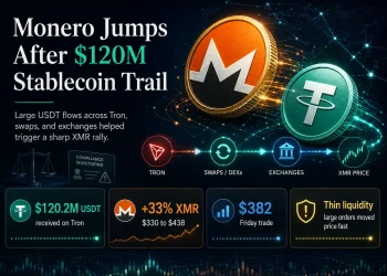 Monero Spikes as $120 Million Stablecoin Trail Hits Privacy…