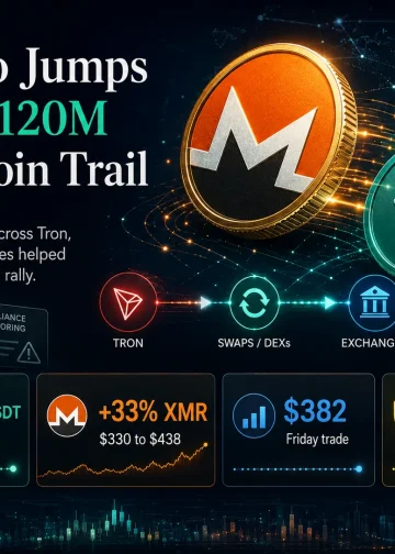 Monero Spikes as $120 Million Stablecoin Trail Hits Privacy…