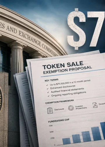 SEC Regulation Crypto: The $75 Million Token Sales Proposal…